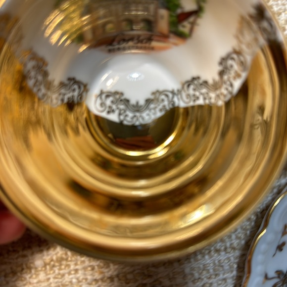 Vintage gold plated espresso coffee cup with a saucer Bareuther Bavaria Lorsch - Picture 8 of 10